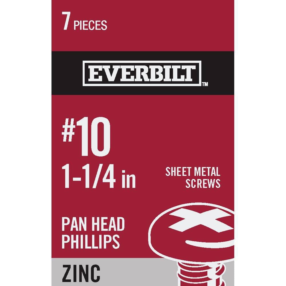 Everbilt #12 Phillips Pan-Head Sheet Metal Screws