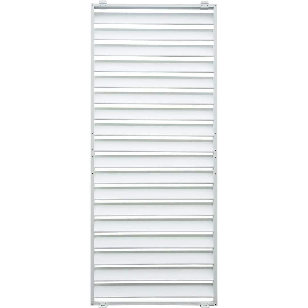 cadeninc 2.94 ft. x 7.11 ft. Outdoor Aluminum Louvered Pergola Screens, White (Not Composite)