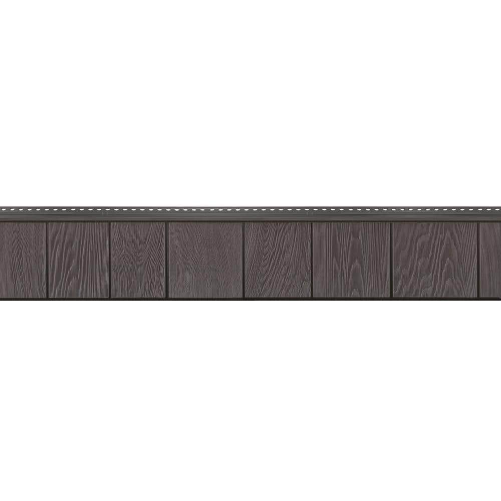 Grayne 8-1/2 in. x 60-3/4 in. Aged Grey Engineered Rigid PVC Shingle Panel 7.5 in. Exposure (32 per Box)