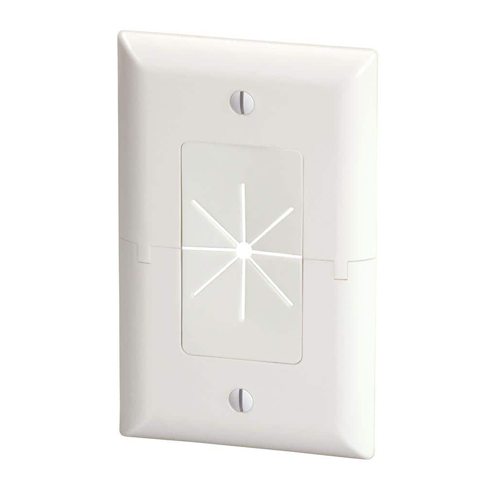 Commercial Electric White 1-Gang 1-Decorator/Rocker/1-Duplex Wall Plate (1-Pack)