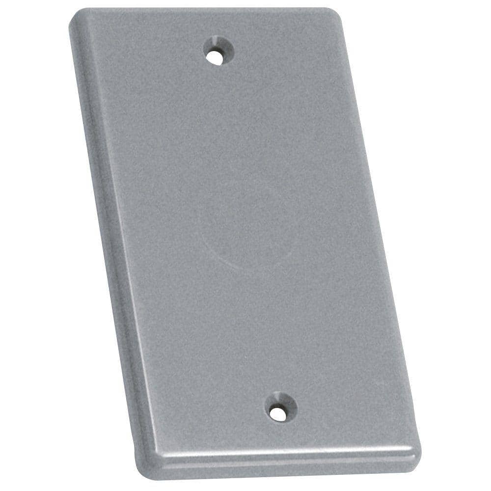 Carlon 1-Gang Blank Handy Electrical Box Cover (Gray) (HB1BL)