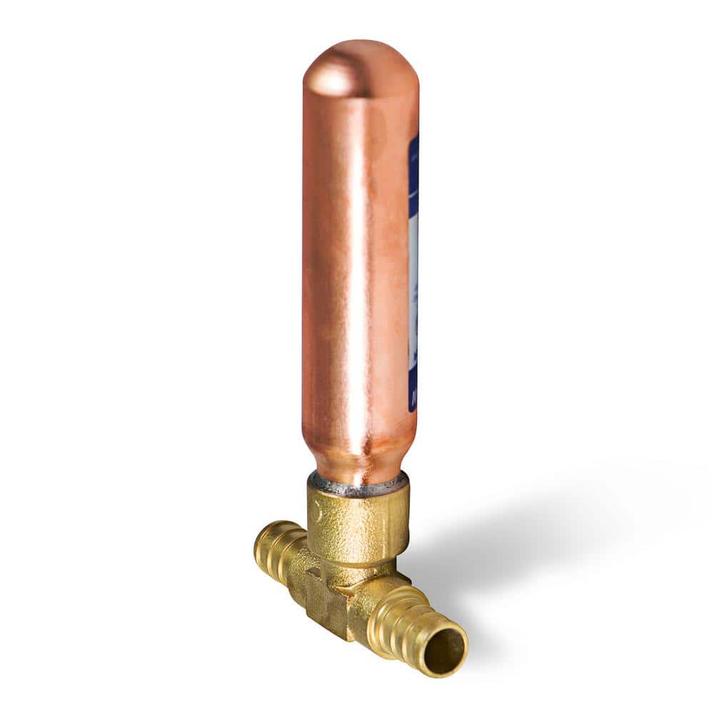 PLUMBFLEX 1/2 in. x 1/2 in. PEX Barb Tee Copper Water Hammer Arrestor Type AA
