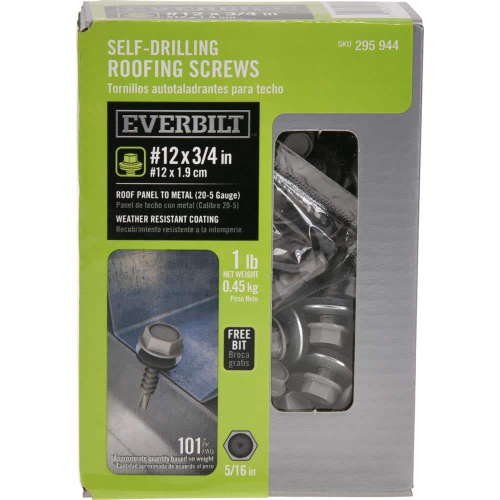 Everbilt #12 . Self-Drilling Screw with Neoprene Washer-Box