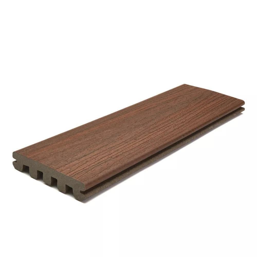 Trex Enhance Naturals 1 in. x 6 in. x 1 ft. Cinnamon Cove Composite Deck Board Sample-Brown