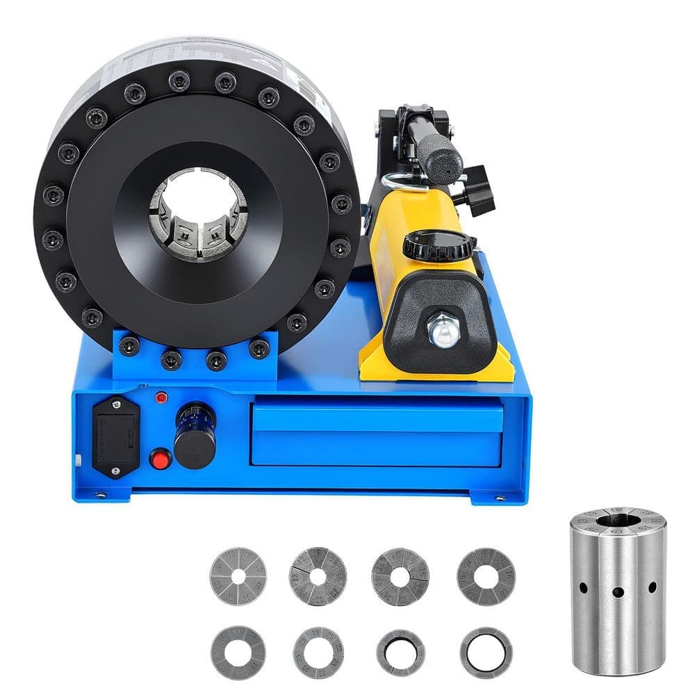 SKYSHALO High Pressure Hydraulic Hose Crimper, for Oil Pipes, Hose Crimping Tool with 8 Dies & 0.24 in.-1.1 in. Crimping Range