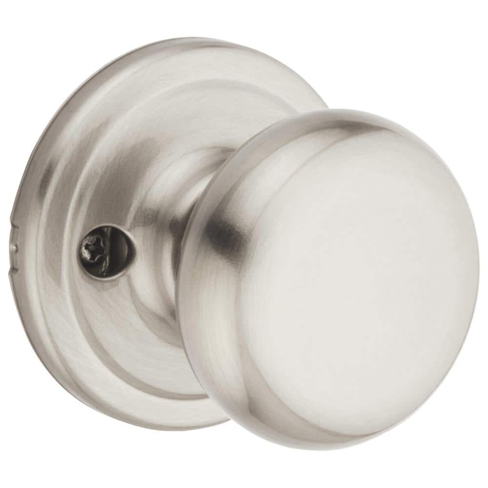 Kwikset Juno Satin Nickel Half-Dummy Door Knob with Microban Antimicrobial Technology