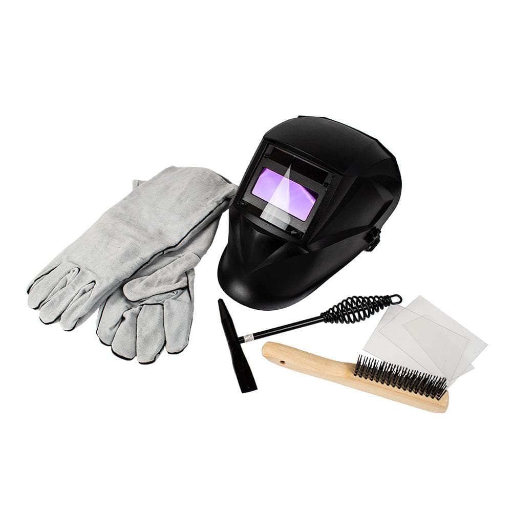 RIDGID Welder Accessories Start Up Kit (ADF Helmet, Gloves, Wire Brushand Chipping Hammer)