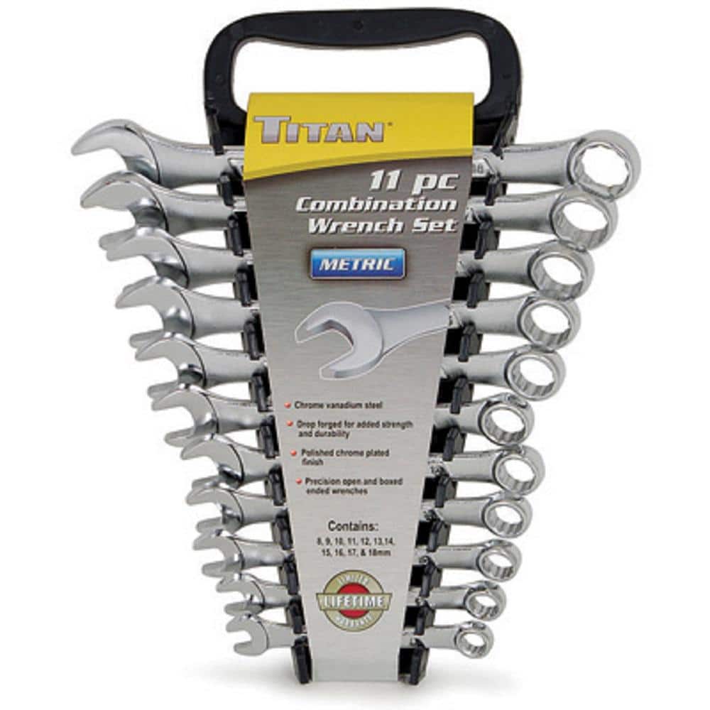 TITAN 11-Piece Metric Combo Wrench Set