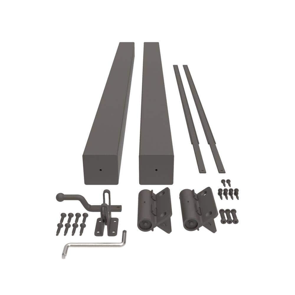 Barrette Outdoor Living VersaRail Classic 42 in. Matte Bronze Aluminum Gate Kit