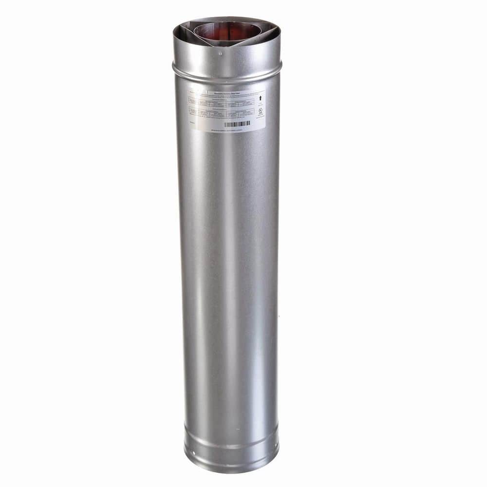 Rheem ProTech Stainless Concentric Straight Pipe 24 in. for Venting Tankless Gas Water Heaters