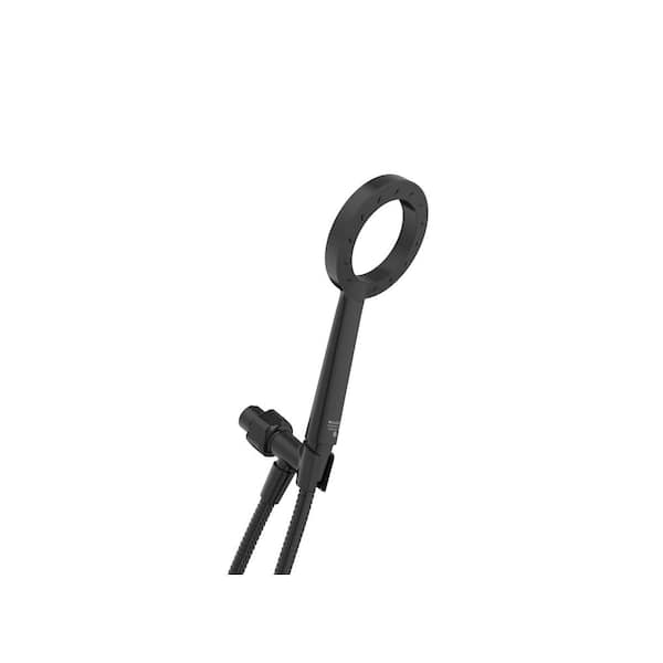 Glacier Bay 1-Spray Patterns with 1.8 GPM 4.5 in. Wall Mount Handheld Shower Head with Blade Spray Equiforce Tech in Matte Black
