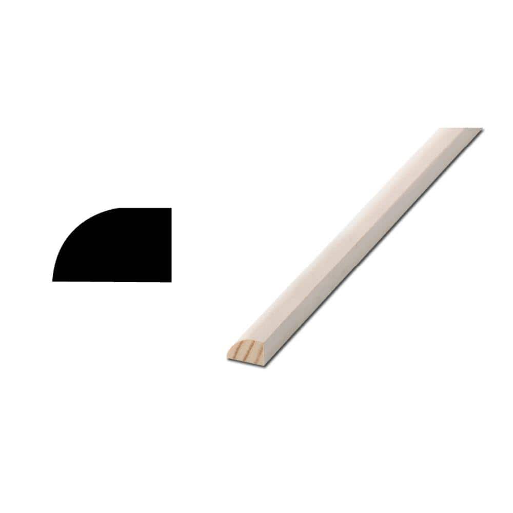 Woodgrain Millwork WM 129 7/16 in. x 11/16 in. x 96 in. Primed Pine Finger-Jointed Shoe Base Moulding