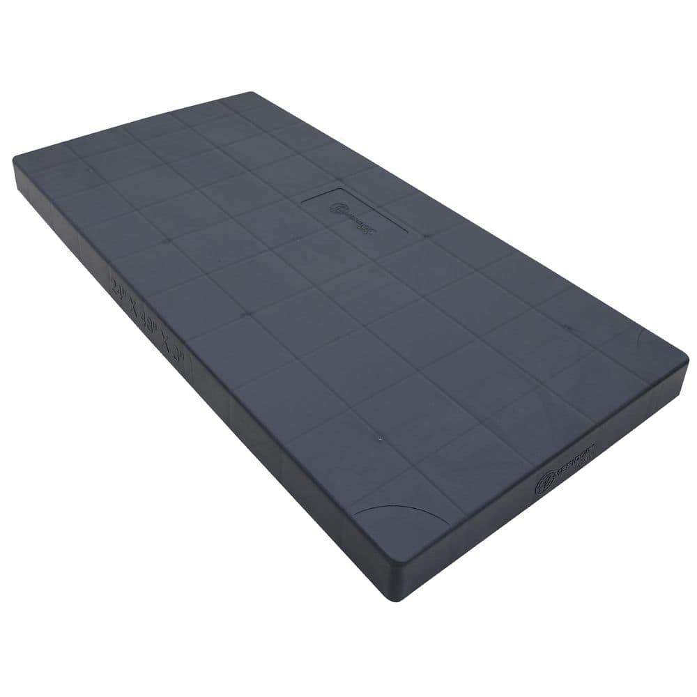 Cambridge 24 in. x 48 in x 3 in. Plastic Central Air Conditioner Condenser Pad Black