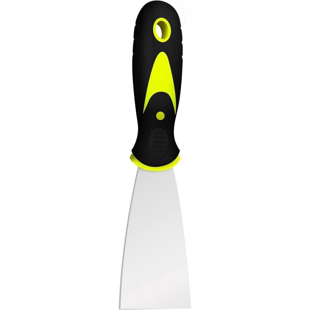 KIWDZFU 1.5 in. Stainless Steel Putty Knife Scraper with Ergonomic Handle for Drywall Finishing, Plaster, Decals, Wallpaper