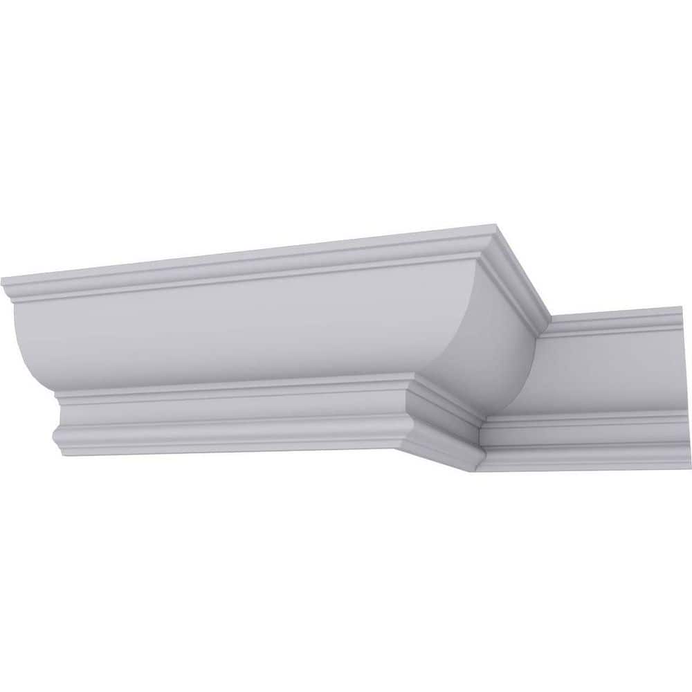Ekena Millwork 4-1/2 in. x 6 in. x 94-1/2 in. Polyurethane Maria Traditional Smooth Crown Moulding