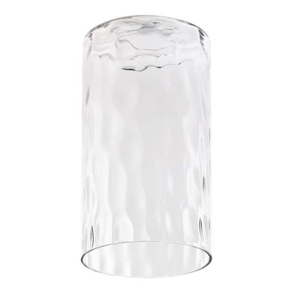 PRIVATE BRAND UNBRANDED 7.5 in. Clear Water Glass Cylinder Shaped Replacement Pendant Shade with 2.25 in. Lip Fitter
