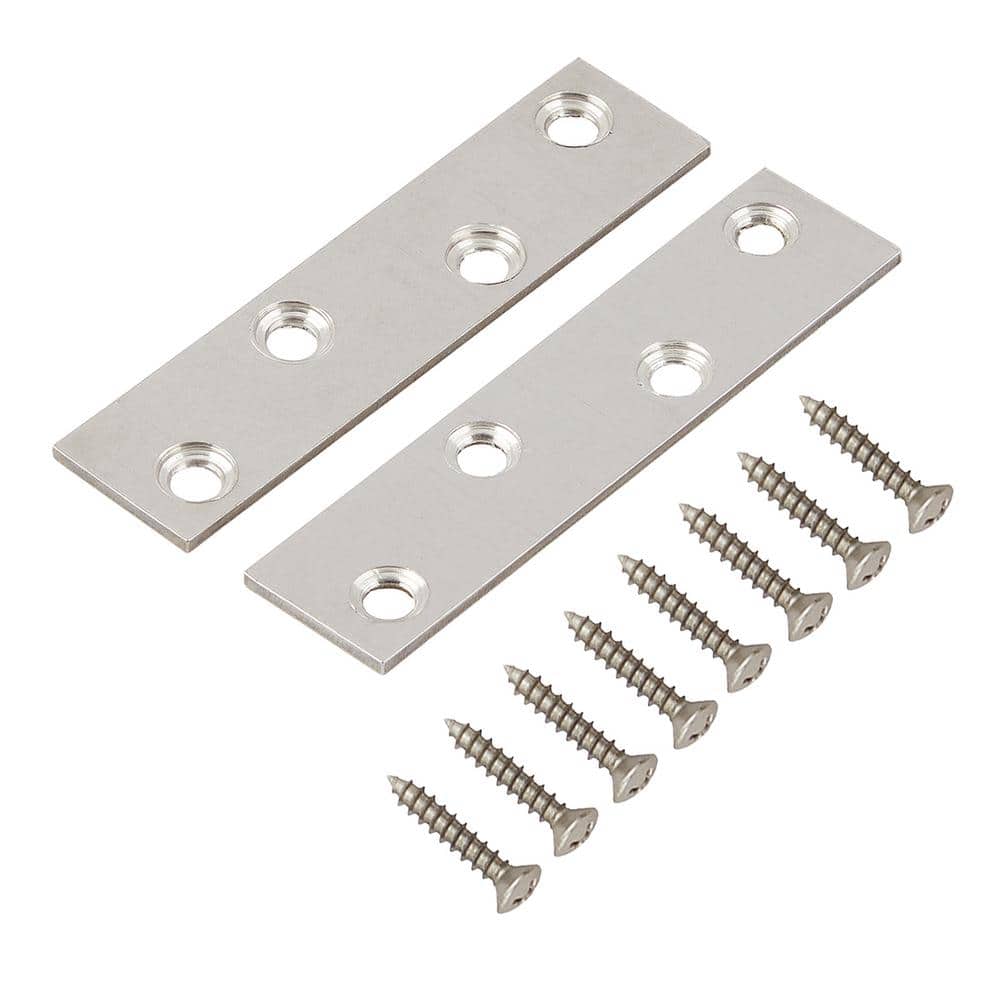 Everbilt 3 in. Stainless Steel Mending Plate (2-Pack)