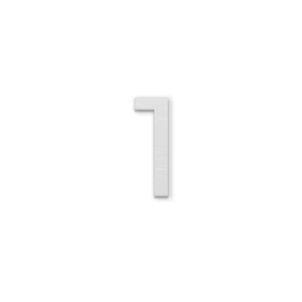 POST & PORCH 4 in. Magnetic Numbers - Silver Number 1