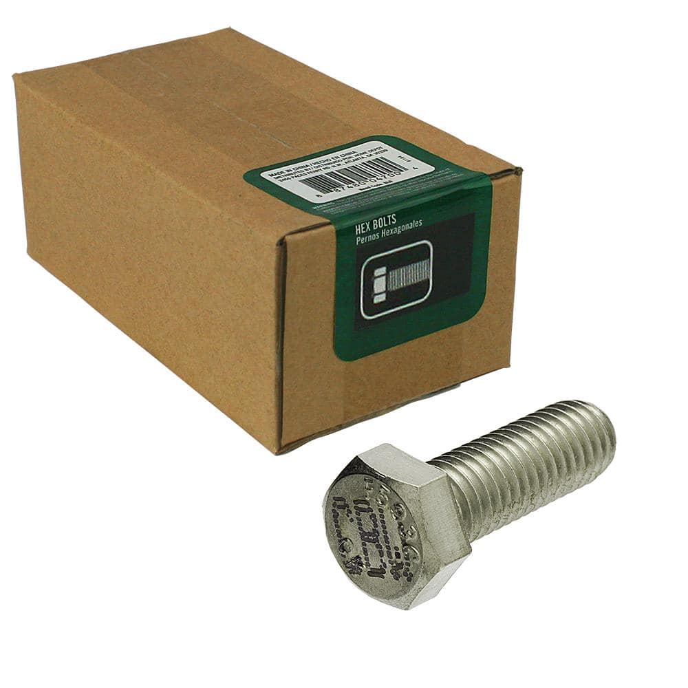 Everbilt 1/4 in.-20 x 1-1/2 in. Stainless Steel Hex Bolt (5-Pack)