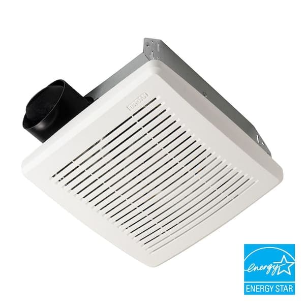 Broan-NuTone 50 CFM Ceiling Bathroom Exhaust Fan with No‑Cut Installation, Quiet Operation
