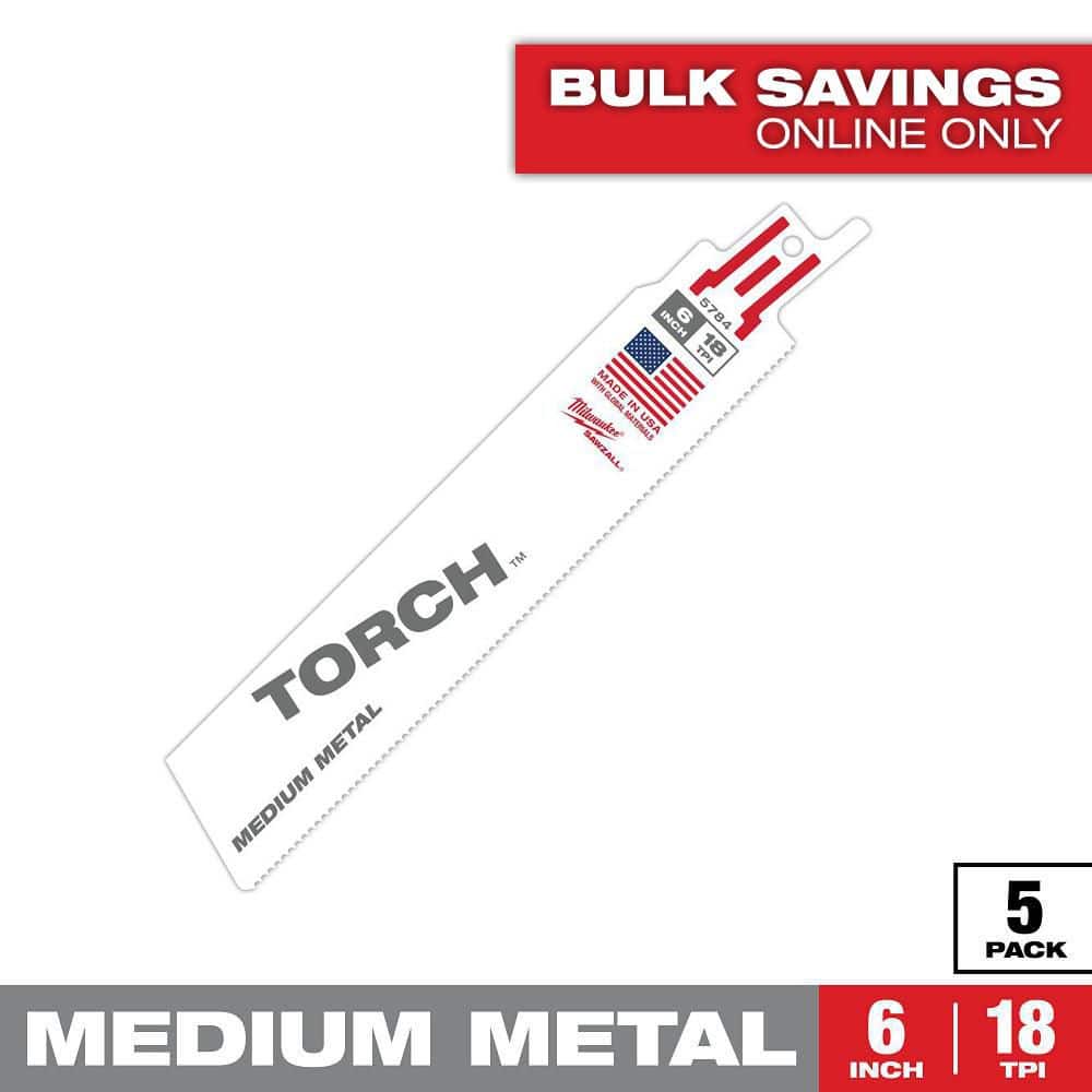 Milwaukee 18 TPI TORCH Thick Cutting SAWZALL Reciprocating Saw Blades