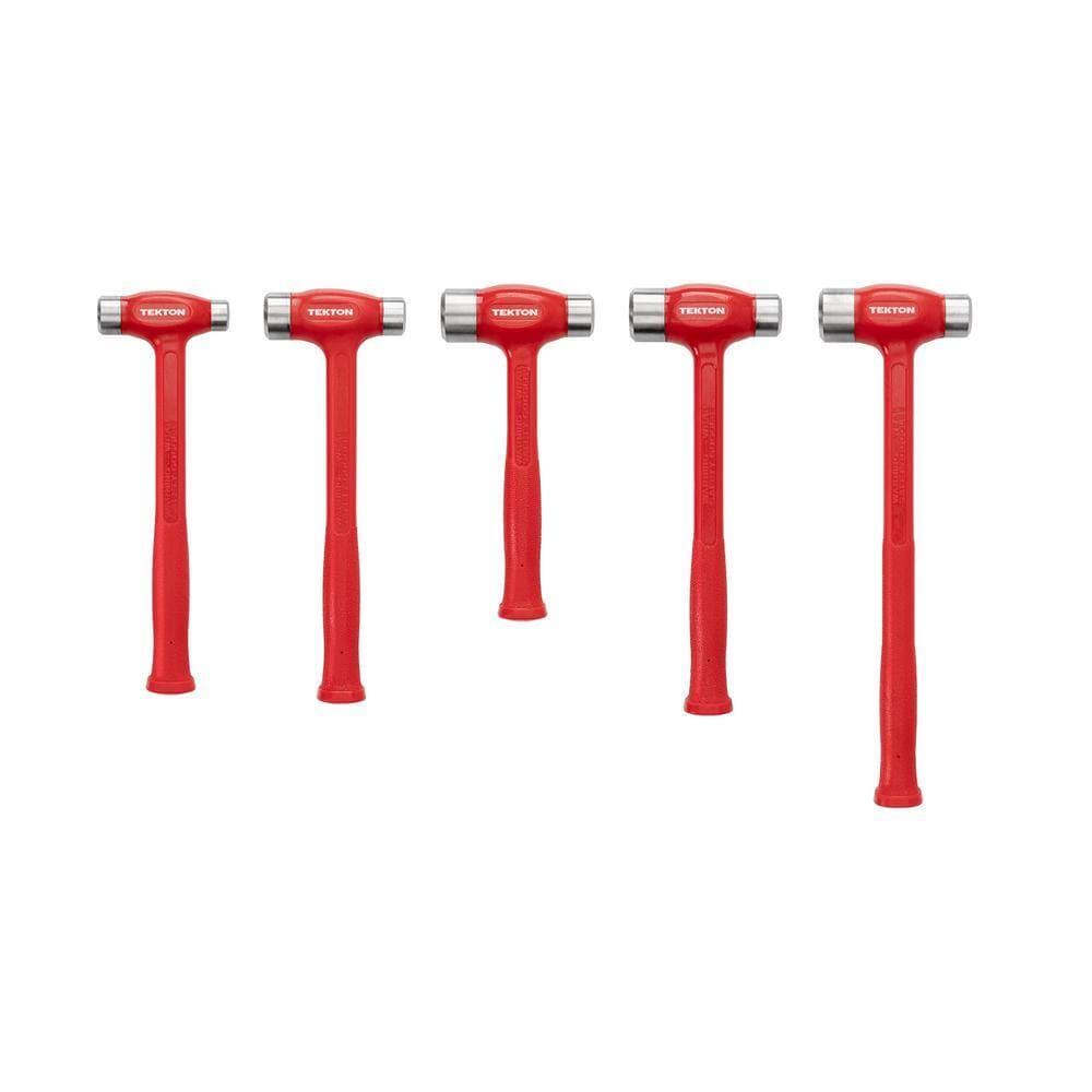 TEKTON Flat Steel Face Dead Blow Hammer Set, 5-Piece (26,36,43,47,50 oz.)