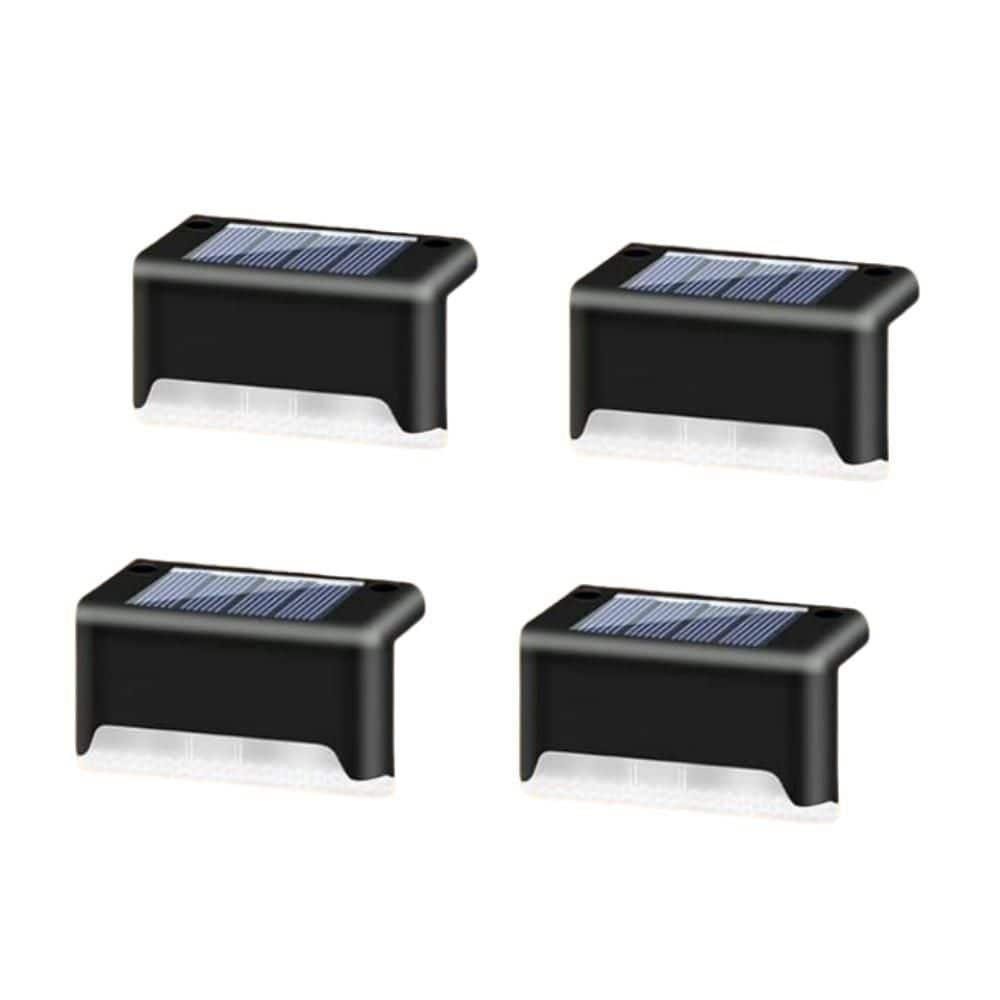 Afoxsos Warm White Solar Pool Side Lights 16-Pack Waterproof Outdoor LED Deck Lighting for Stairs Step Fence Yard Patio Decor