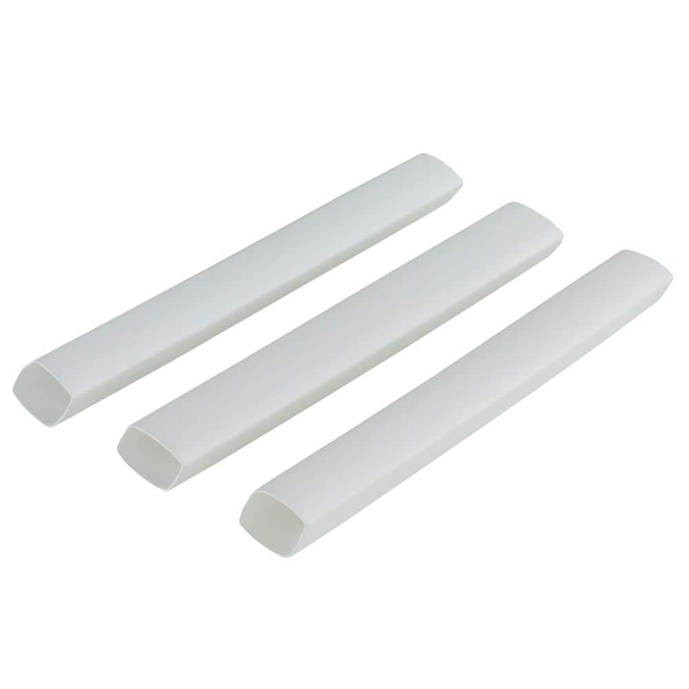 Commercial Electric 3/8 in. Heat Shrink Tubing, White (3-Pack)