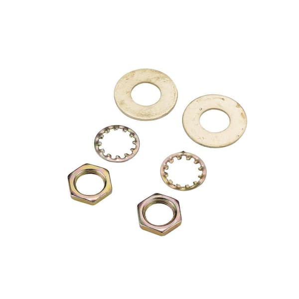 Bel Air Lighting Assorted Brass Hex Nuts and Washers (6-Pack)