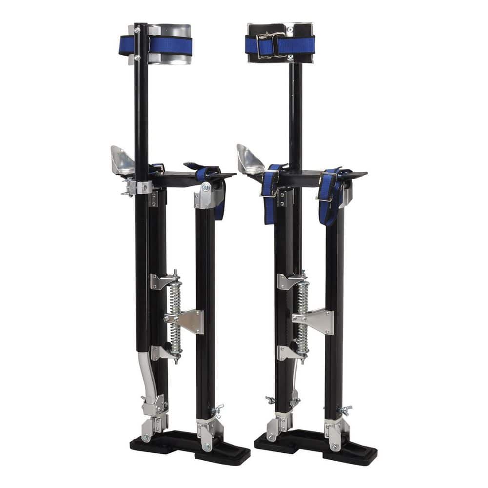 Laybus 24 in. to 40 in. Adjustable Height Black Aluminum Drywall Stilts (2-Pack), Guarantee The Safety, Easy and Convenient