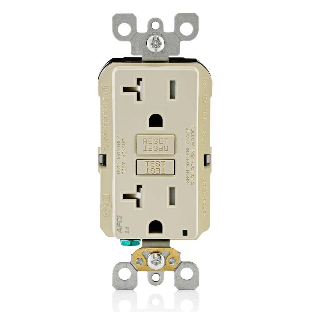 Leviton Tamper Resistant AFCI Duplex Outlet, AFTR2-I