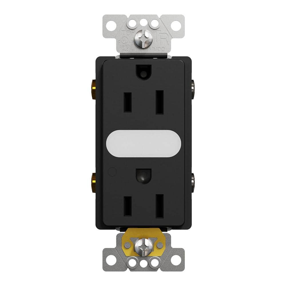 Square D Series Amp 125-Volt Tamper Resistant Indoor Lighted Duplex Outlet Back Wire Decorator Receptacle