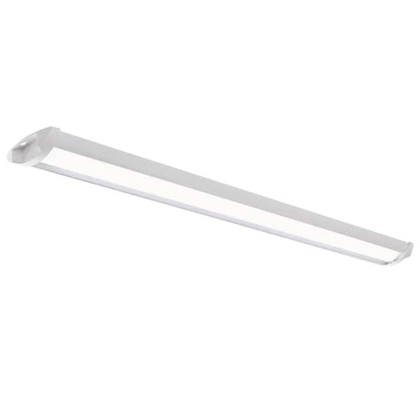 Commercial Electric 1-Pack 44 in. 3400 Lumens Easy Install LED Wraparound Light Fixture 120V Bright White 4000K Garage Lighting Closet Light