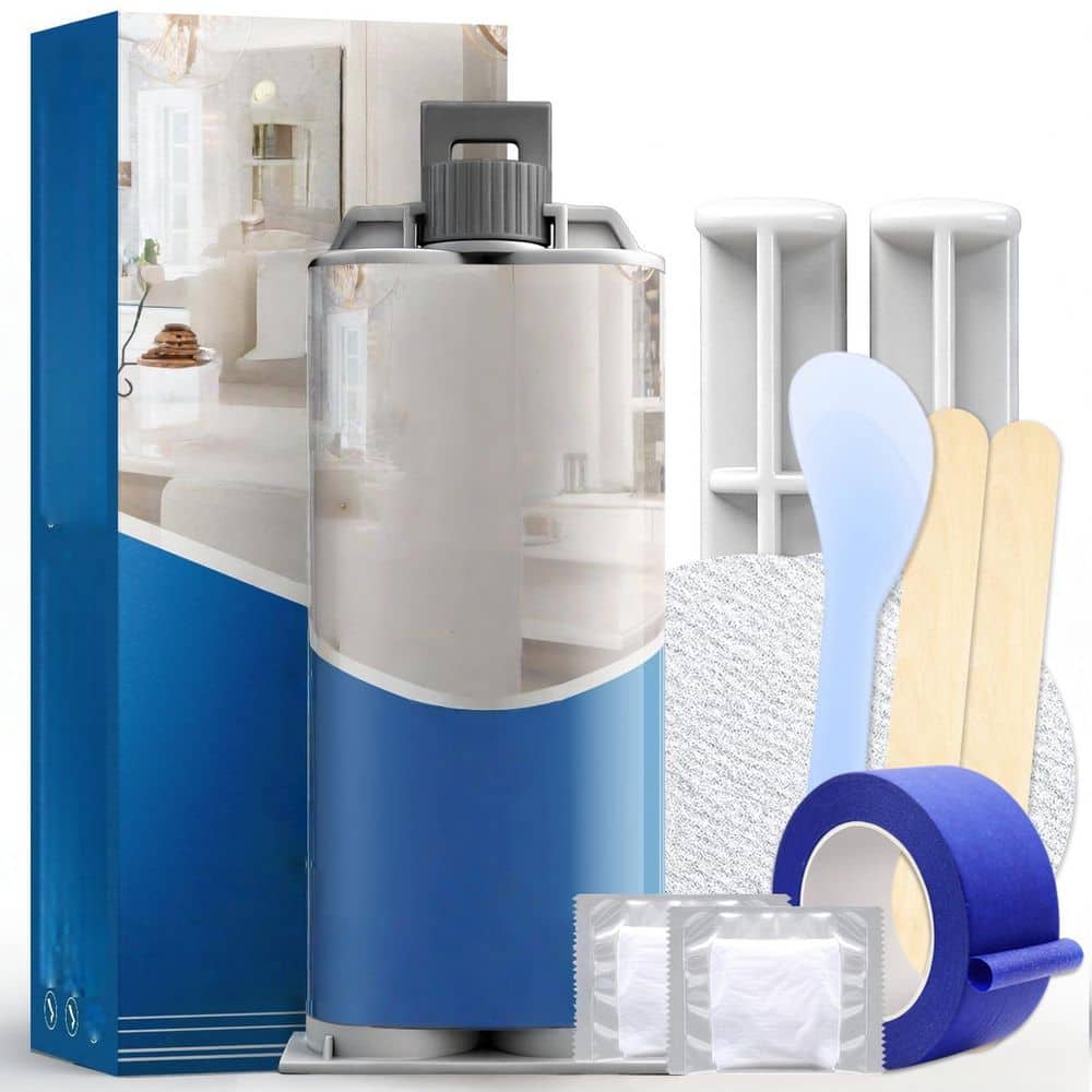xinyoec White Quartz Material Countertop Repair Kit for Cracks Scratches on Granite Marble Porcelain Natural Stone Surfaces