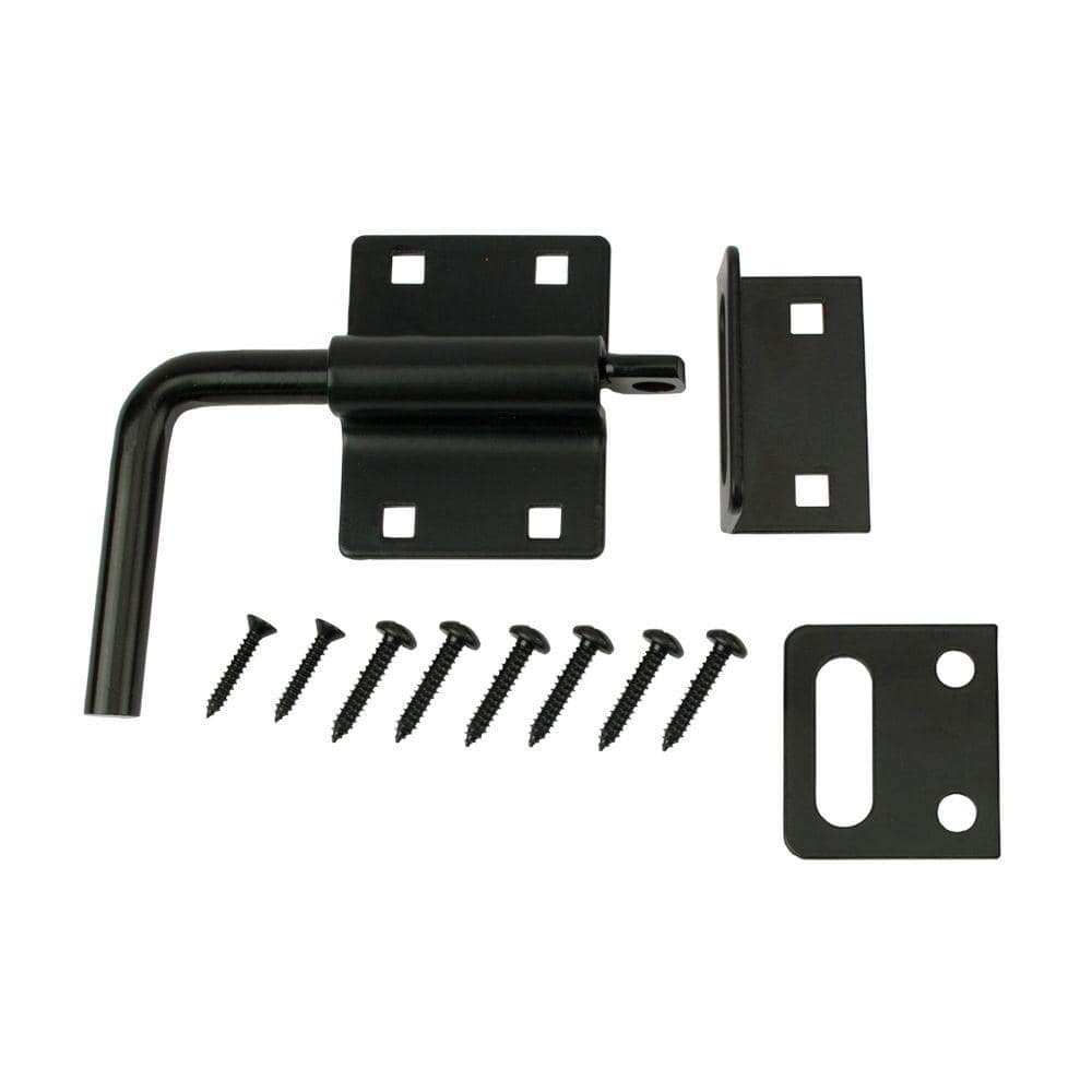 Everbilt 5 in. Black Heavy-Duty Gate Slide Bolt Latch