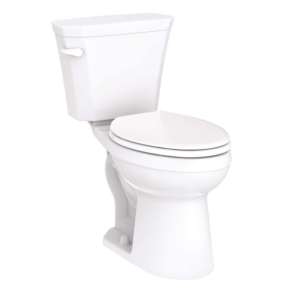 Gerber Viper 2-Piece 1.28 GPF Gravity Flush Compact Elongated ADA Toilet in White with Slow Close Seat