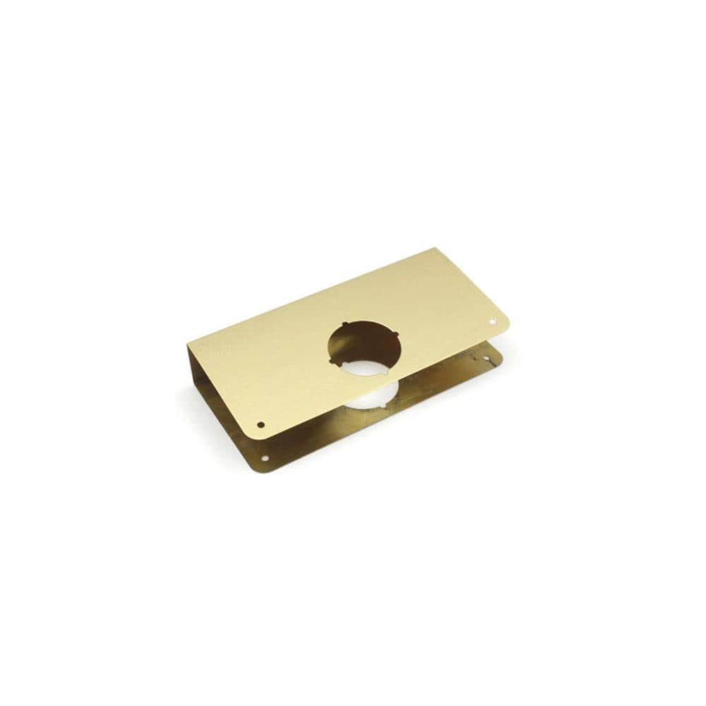 First Watch Security 2-3/4 in. x 1-3/4 in. Solid Brass Door Reinforcer