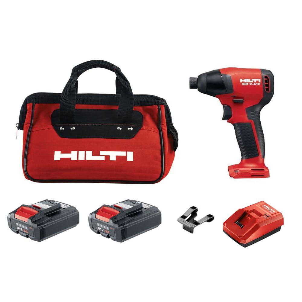 Hilti 12-Volt Lithium-Ion 1/4 in. Cordless Impact Driver SID 2-A Kit with Battery, Charger and Bag