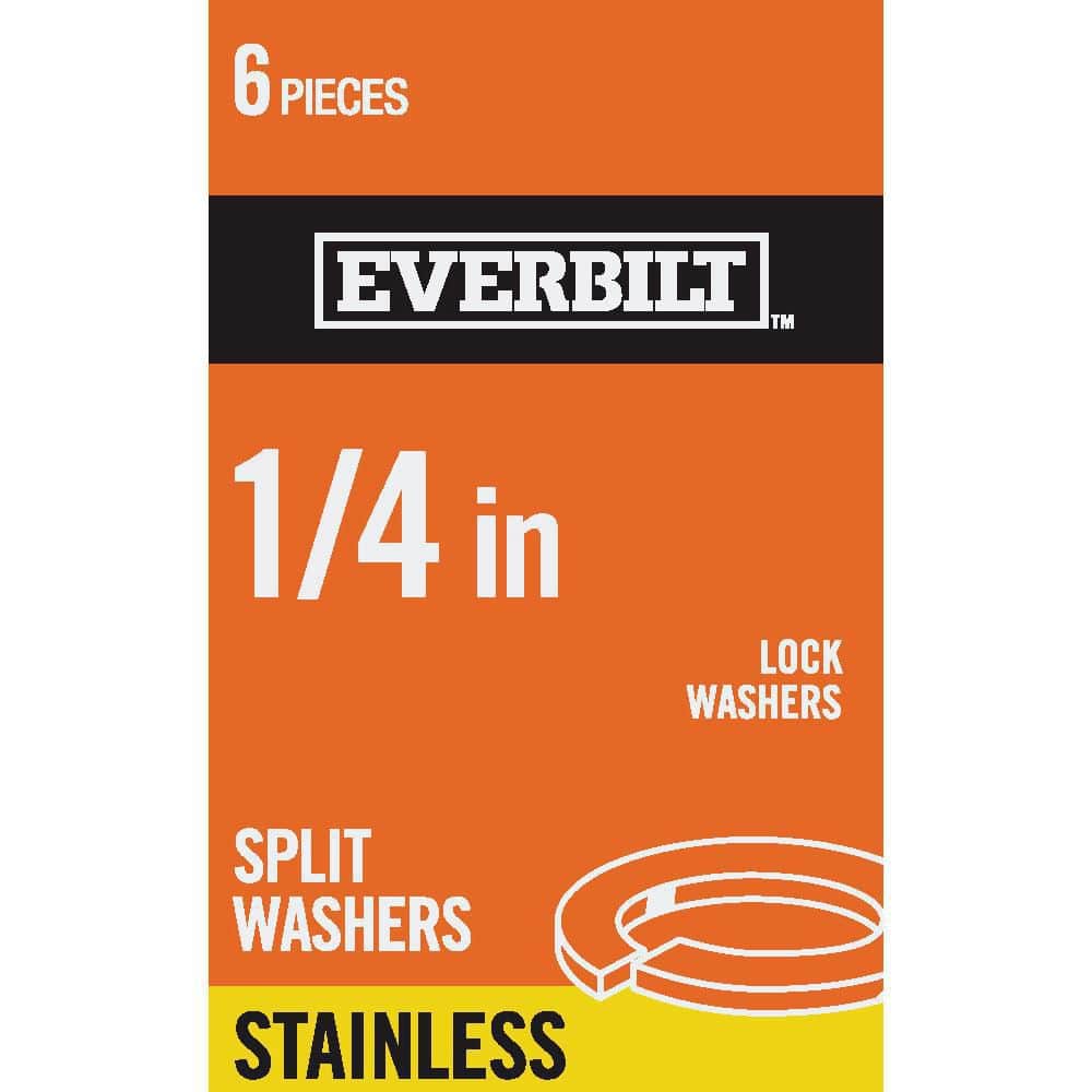 Everbilt 1/4 in. Stainless Steel Lock Washer (6-Pack)