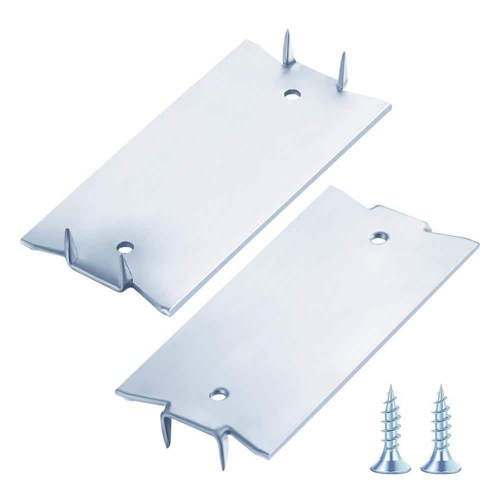 Angel Sar 30-Pack 1.5 in. x 3 in. Zinc 16-Gauge Anti-Nail Protection Plate Shield, Nail Plates for Protection Plumbing and Wiring