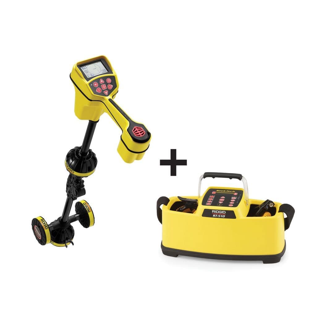 RIDGID SeekTech SR-20 Utility Pipe Locator/Receiver and SeekTech ST-510 Underground Cable Locator Transmitter Bundle