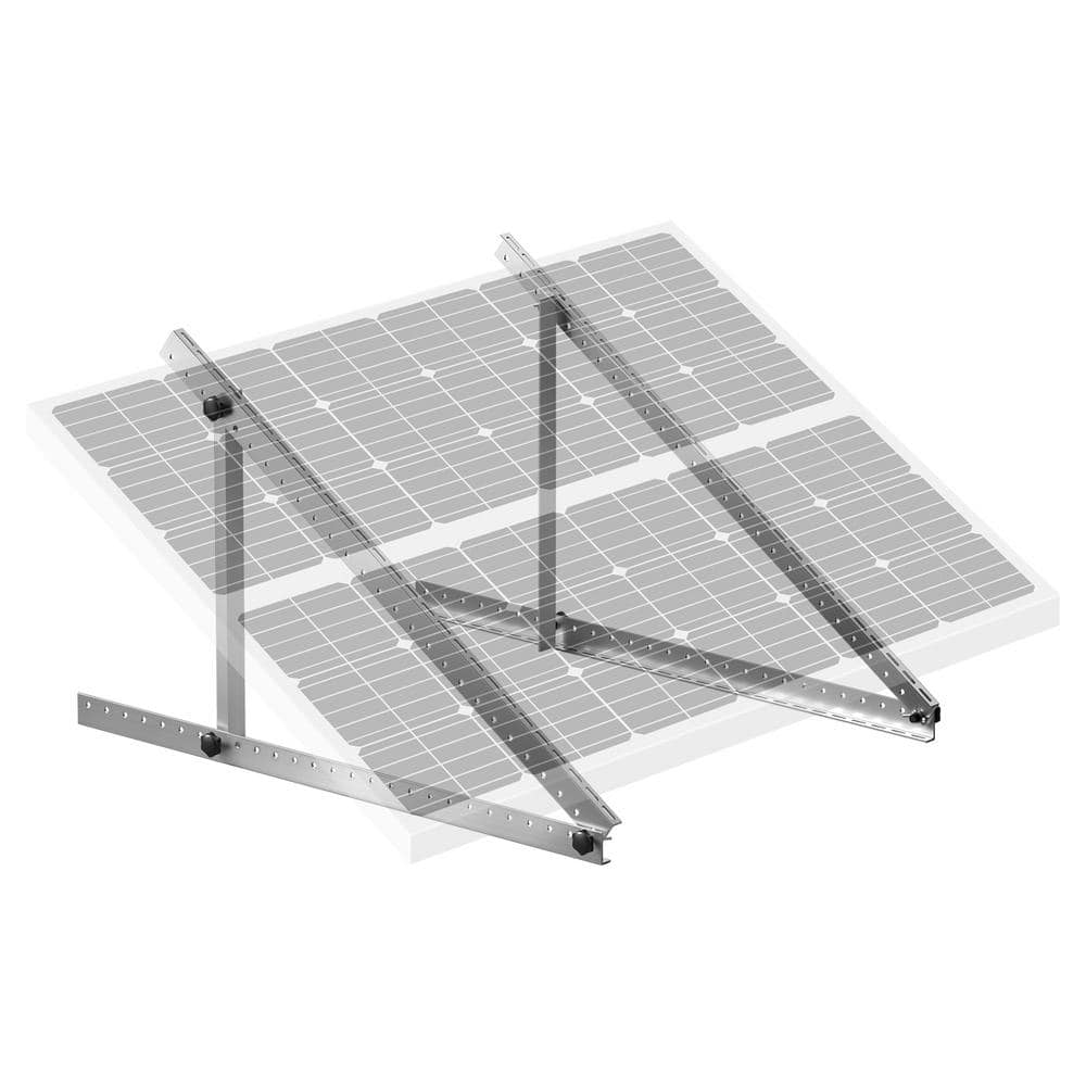 VEVOR 50 in. Solar Panel Mounting Brackets, 0 to 90° Adjustable Tilt Mount Brackets Support 100-550W Solar Panels
