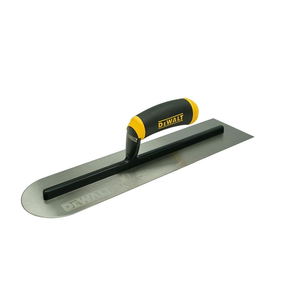 DEWALT 16 in. x 4 in. Round-Front Carbon Steel Finishing Trowel
