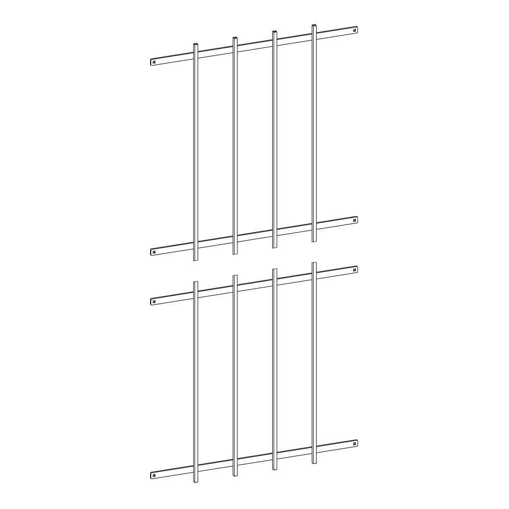 Mr. Goodbar 34 in. White Commercial Door Grille