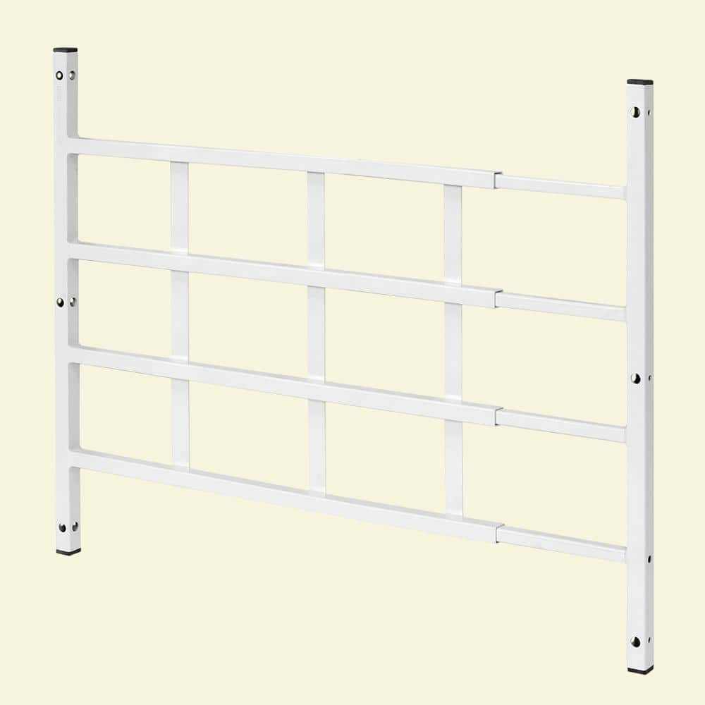 Segal 31 in. x 54 in. x 21-1/2 in. Fixed Window Guard, Steel 4-Bar White, Non-Egress