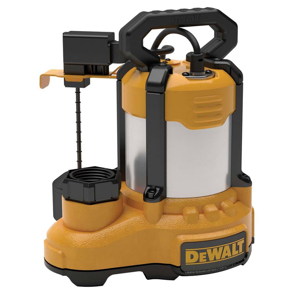 DEWALT hp. Stainless Steel/Cast Iron Submersible Sump Pump