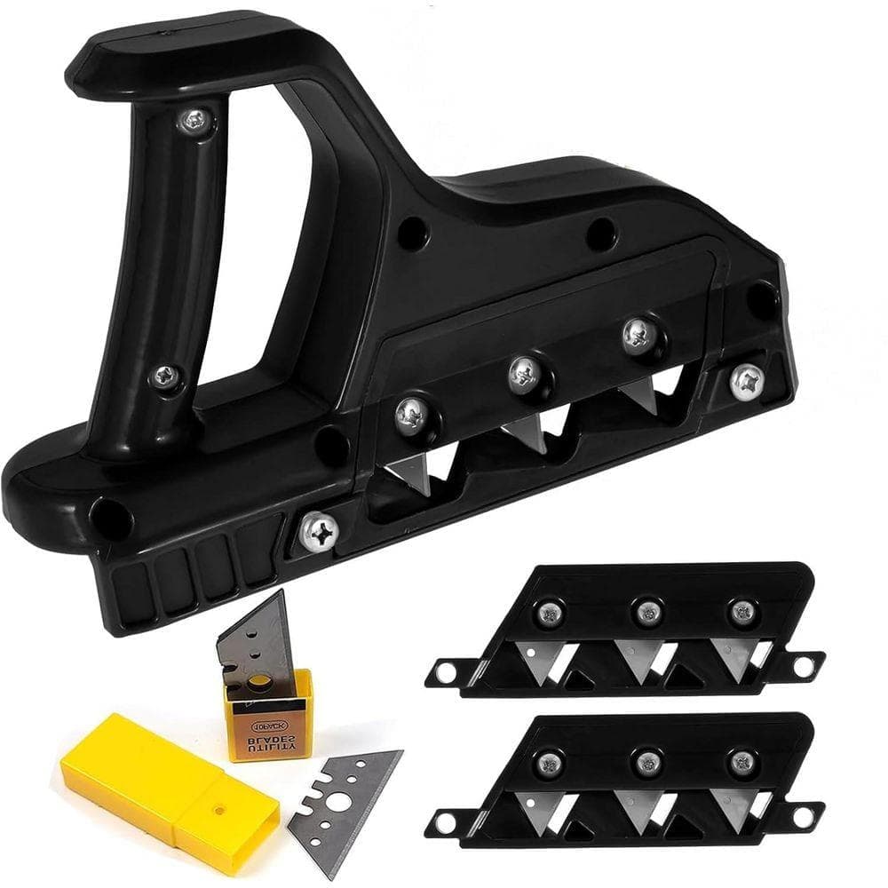 KIWDZFU Plasterboard Edger Fast Cutter Precise 45 60 Gypsum Board Chamferer with 10 Blades Black Planers Woodworking Hand Tool