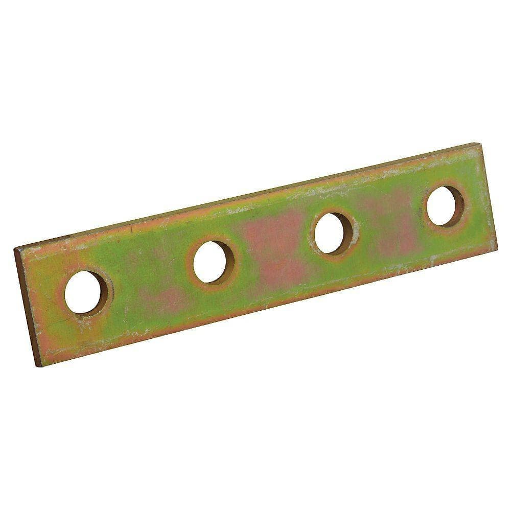 Superstrut 4-Hole Flat Straight Strut Bracket - Gold Galvanized - Strut Fitting (ZX207-10)
