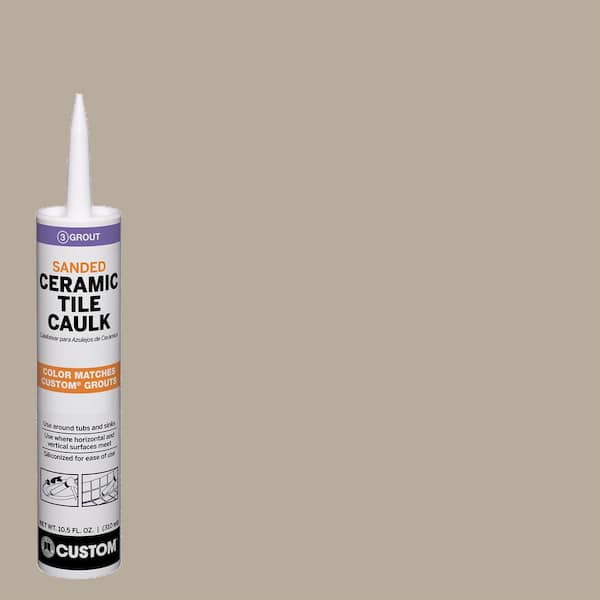 Custom Building Products Polyblend #386 Oyster Gray 10.5 oz. Sanded Ceramic Tile Caulk