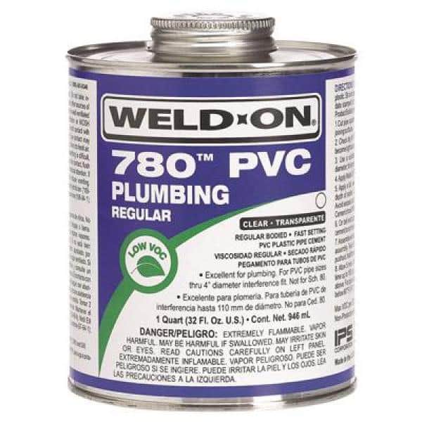 IPS Corporation 780 Regular-Bodied PVC Cement in Clear, 1/2 Pint (8 oz.)